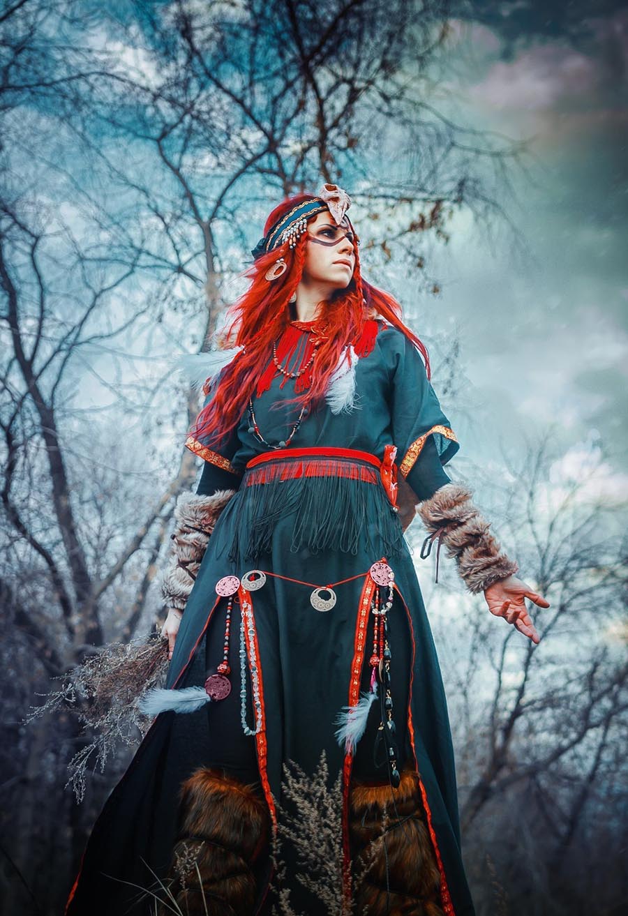 Girls in Slavic costumes underwear in Sonnam