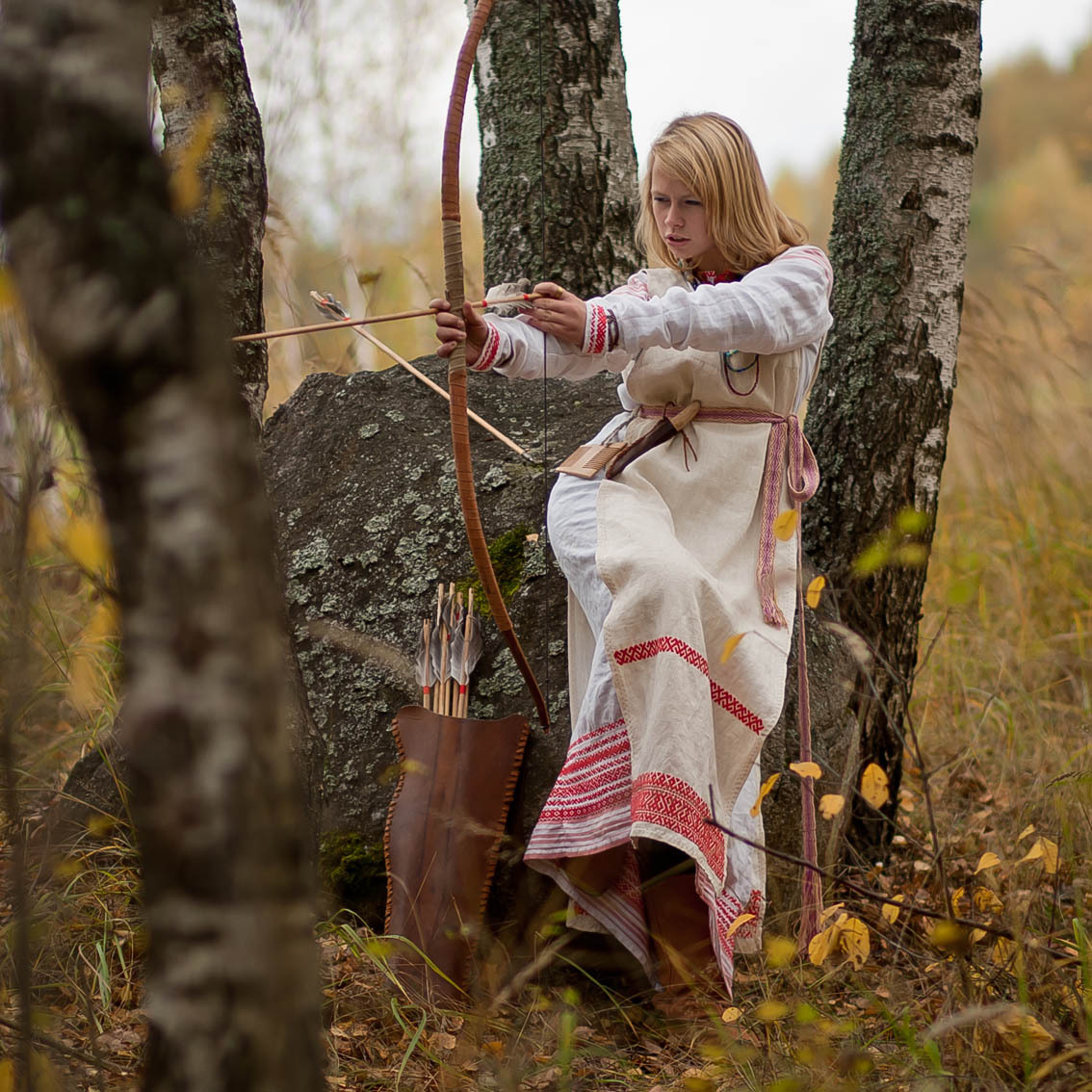 Sexy photo Girls in Slavic costumes in Sonnam