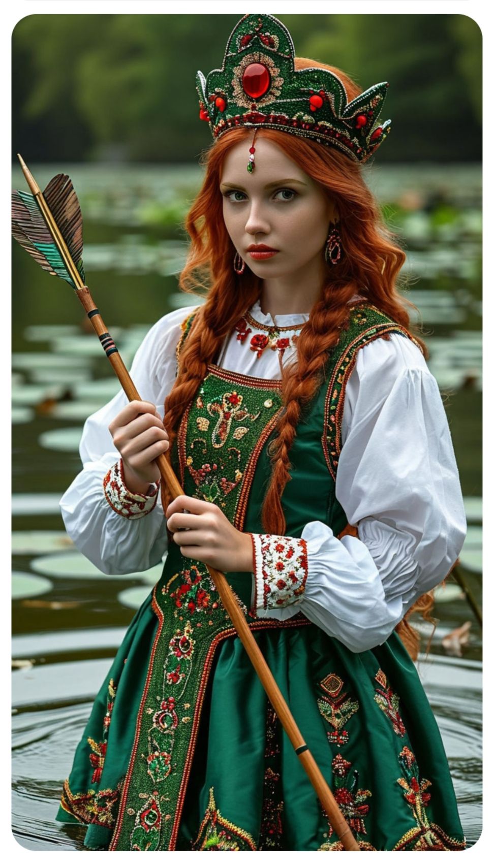 Nude girl Girls in Slavic costumes in Sonnam